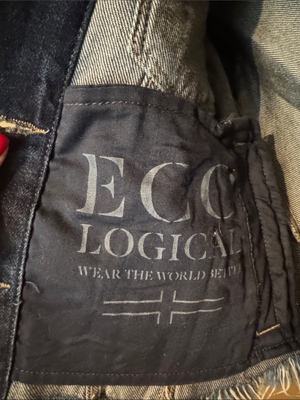 Liverpool Dark Indigo Frayed Hem Denim Jacket - Picture 8 of 11